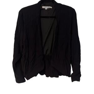 See By Chloe Black Long Sleeves Button Front Blazer Coat Size US 8